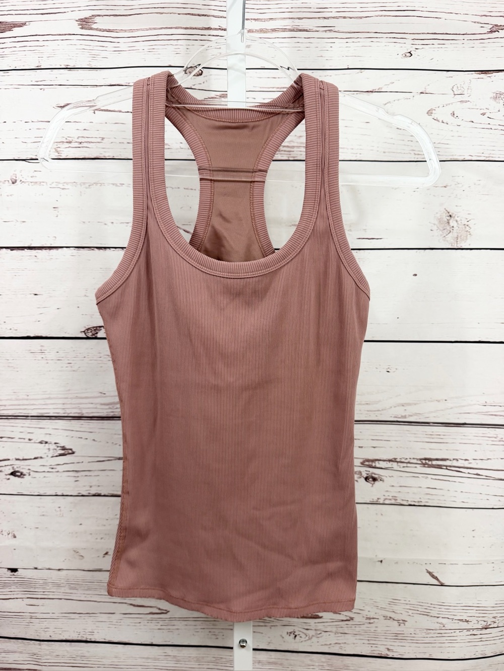 ALO Yoga Dusty Rose Ribbed Racerback Tank Size S/M